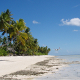 Anflug auf Kiribati